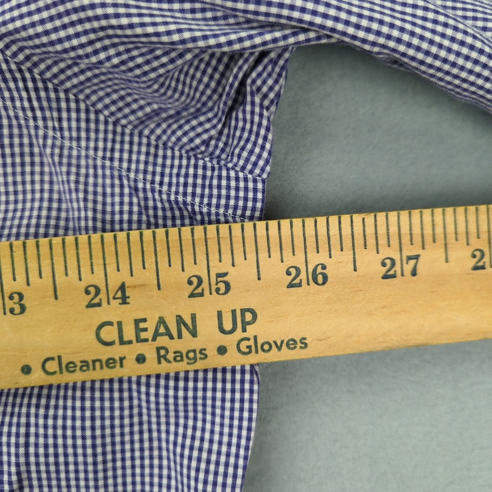 Vtg Ralph Lauren Shirt Mens 16.5‎ 34/35 Yarmouth Purple Gingham Button Down Pony - Picture 7 of 10